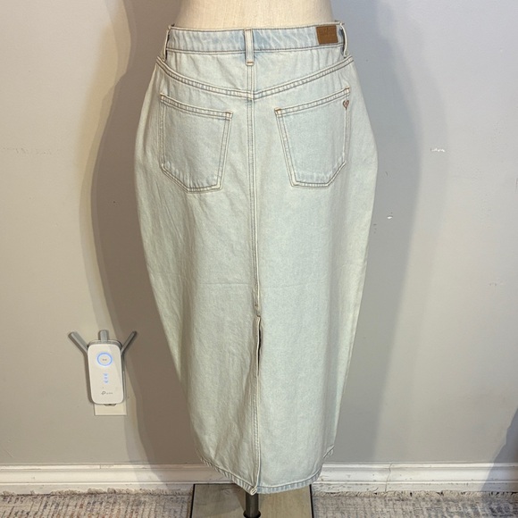 Velvet heart Melissa Midi Light Blue Denim Skirt - Picture 5 of 8